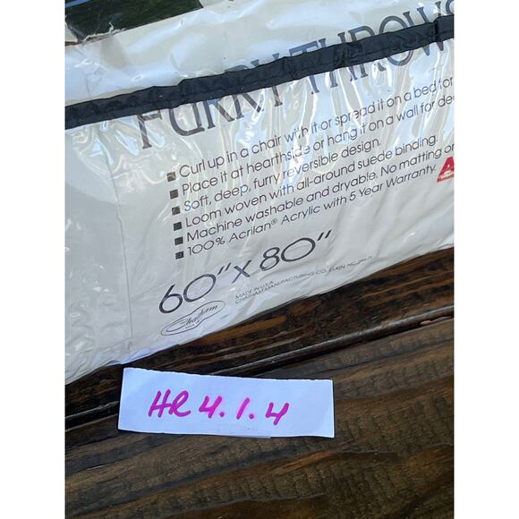 Vtg Horses Throw Blanket Furry North Star Thoroughbreds 60x80 Western Equestrian - Picture 10 of 10